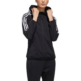 adidas 阿迪达斯 WINDBREAKER 3S 女子运动夹克 FT2888 黑色 S