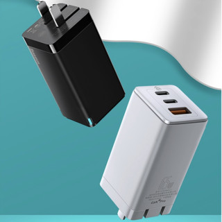 BASEUS 倍思 CCGAN65C2 氮化镓充电器 双Type-C/USB-A 65W 黑色+双Type-C 100W 数据线 1m 黑色