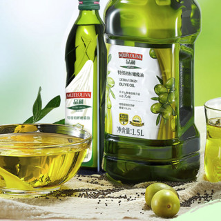 MUELOLIVA 品利 橄榄油组合装 2L（特级初榨橄榄油1.5L+特级初榨橄榄油500ml）