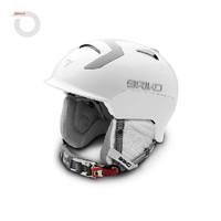 BRIKO蒙吉贝洛火山雪盔 高山滑雪 单双板 男女滑雪头盔雪具装备 可拆卸软护耳 自动调节透气系统 马特灰白 54