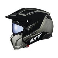 MT HELMETS 街霸系列 摩托车头盔 组合盔 哑灰速递 XL码