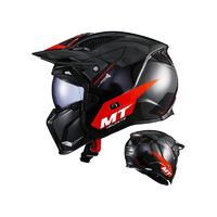 MT HELMETS 街霸系列 摩托车头盔 组合盔 黑红顶峰 XXL码