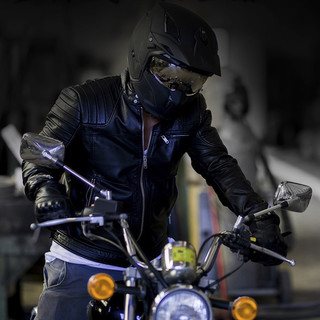 MT HELMETS 街霸系列 摩托车头盔 组合盔 黑红双子 XXL码