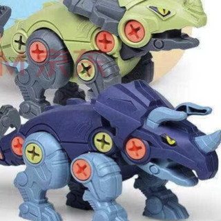 菲利捷 拼装恐龙玩具-迅猛龙+霸王龙+尖角龙+三角龙