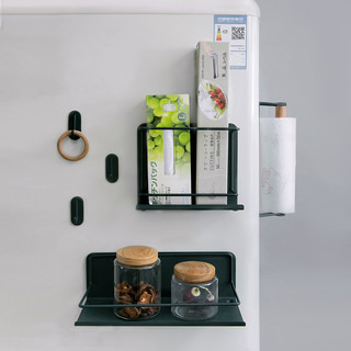 几致磁性不锈钢置物架厨房收纳冰箱贴北欧挂钩套装冰箱磁吸收纳