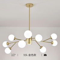 光珲逸目 北欧客厅吊灯 9头 暖光