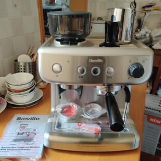 Breville 铂富 Barista Max VCF126X 半自动咖啡机 银色