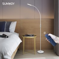 SUNJOY 三竹 国A级遥控LED护眼灯阅读灯卧室床头灯书房钢琴落地灯