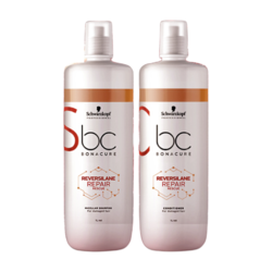 Schwarzkopf 施华蔻 专业BC保丽修护洗护套装 1L洗发水+1L护发素+2*1L压泵 氨基酸洗发露