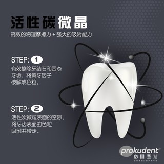 prokudent 必固登洁 德国进口必固登洁prokudent活性炭亮白含氟牙膏洁牙去牙垢茶渍