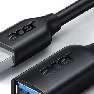 acer 宏碁 U103 USB3.0延长线 0.5m 黑色