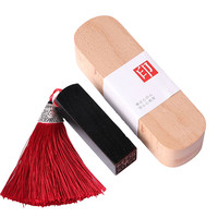 美伦美卡 篆刻印章 木盒款 黑檀 2cm