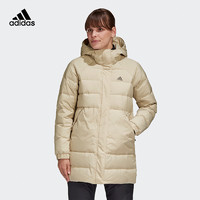 adidas 阿迪达斯 女装2020冬季新款羽绒服 女子户外中长款连帽羽绒服GE9981