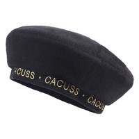 CACUSS 女士贝雷帽 L0189 黑色金字 M