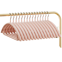 micoe 四季沐歌 无痕防滑浸胶衣架 10个 粉色