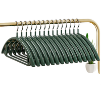 micoe 四季沐歌 无痕防滑浸胶衣架 10个 墨绿