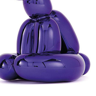 昊美术馆 杰夫·昆斯 Jeff Koons《兔子》21x13.9x29(h)cm 骨瓷 2017 紫色