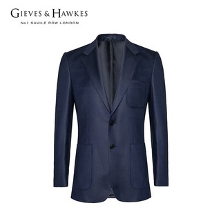 GIEVES&HAWKES/君皇仕 秋冬系列男士商务绅士纯绵羊毛西服套装G4008E1491 深蓝色 R50