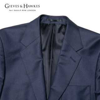 GIEVES&HAWKES/君皇仕 秋冬系列男士商务绅士纯绵羊毛西服套装G4008E1491 深蓝色 R50