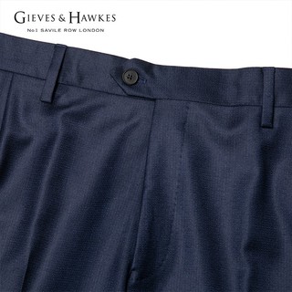 GIEVES&HAWKES/君皇仕 秋冬系列男士商务绅士纯绵羊毛西服套装G4008E1491 深蓝色 R50