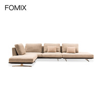 FOMIX 意式风北欧L型布艺沙发新款不锈钢金属高档现代简约整装客厅家用  Hidea/Sofa 意式极简