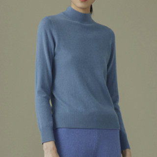 ERDOS 鄂尔多斯 女士半高领羊绒衫 D206W1221 灰蓝色 XXXL