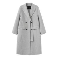 Mind Bridge 女士毛呢中长款大衣 MVCA721D 麻灰色 S