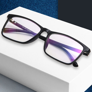 目匠 218 磨砂黑TR90眼镜框+1.56折射率 防蓝光眼镜