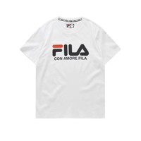 FILA 斐乐 FUSION系列 中性运动T恤 T51M019150F-WT 白色 L