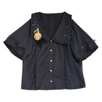 Bitter Sweet 白英工作室 Lolita洛丽塔 日常风 常服系列 女士衬衫 墨灰色 S