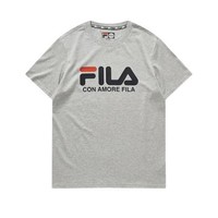 FILA 斐乐 FUSION系列 中性运动T恤 T51M019150F-MG 灰色 L