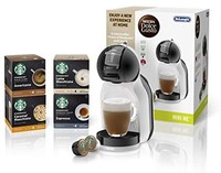 De’Longhi 德龙 NescaféDolce Gusto Mini Me单份胶囊咖啡机入门套件，包括星巴克咖啡，EDG155.BG，黑色和灰色