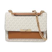 MICHAEL KORS 迈克·科尔斯 JADE系列 大号老花拼色单肩包 30H9GJ4L3B149 香草色拼棕色