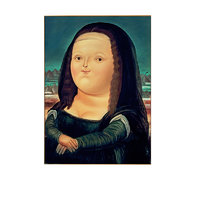 海龙红 费尔南多·博特罗《蒙娜丽莎》43x60cm 1978 油画布 银色PS框