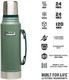Stanley 史丹利 经典传奇保温瓶 - 1升，绿色，不锈钢双壁真空保温水瓶防漏+环保包装无Bpa