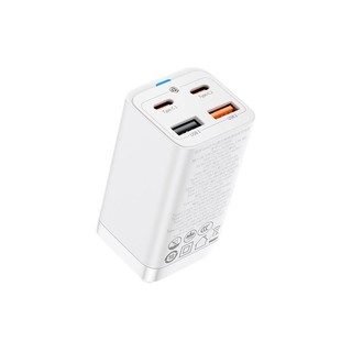 BASEUS 倍思 CCDK65C 氮化镓手机充电器 Type-C*2/USB*2 65W+数据线 100W 白色