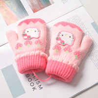 Hello Kitty 儿童针织手套 女童保暖手套