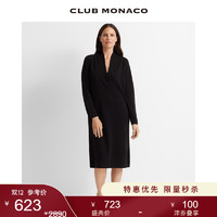 CLUB MONACO女装气质纯羊毛V领针织连衣裙CROSS