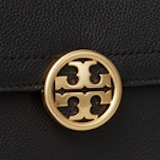 TORY BURCH 汤丽柏琦 女士牛皮革斜挎包 78731 黑色 迷你