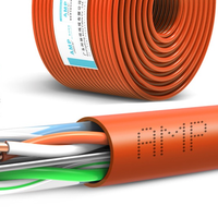 AMPJINGCAI 六类CAT6 千兆圆网线 0.56mm铜芯 305m 橙色