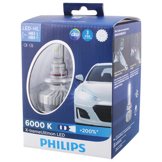 PHILIPS 飞利浦 HB3/HB4 汽车LED大灯 2支装