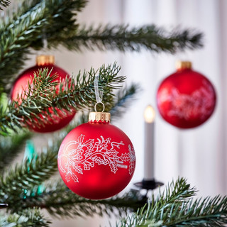 IKEA宜家VINTER2021 温特圣诞树悬挂装饰品玻璃球北欧风格