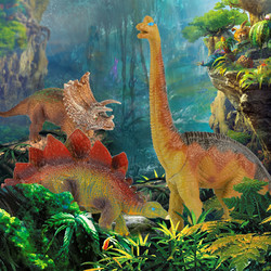 恐龙玩具儿童套装仿真动物塑料软模型2宝宝3岁4小三角霸王龙男孩