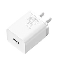 BASEUS 倍思 CCCJGCC 手机充电器 Type-C 20W 白色+Type-C转Lightning 20W 数据线 TPE 1m 白色