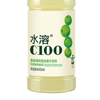 NONGFU SPRING 农夫山泉 水溶C100 复合果汁饮料 青皮桔味 445ml*24瓶