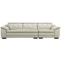 ZUOYOU 左右家私 香颂系列 DZY2852 现代真皮沙发 四人位 青灰色