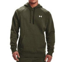 UNDER ARMOUR 安德玛 Rival Cotton 男子运动卫衣 1357105-390 绿色 L