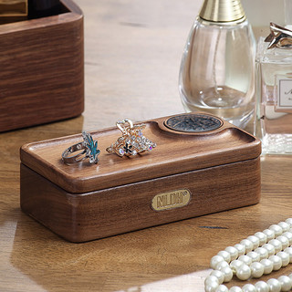 实木小首饰盒耳环项链戒指耳钉手表手镯便携精致木质饰品收纳盒子