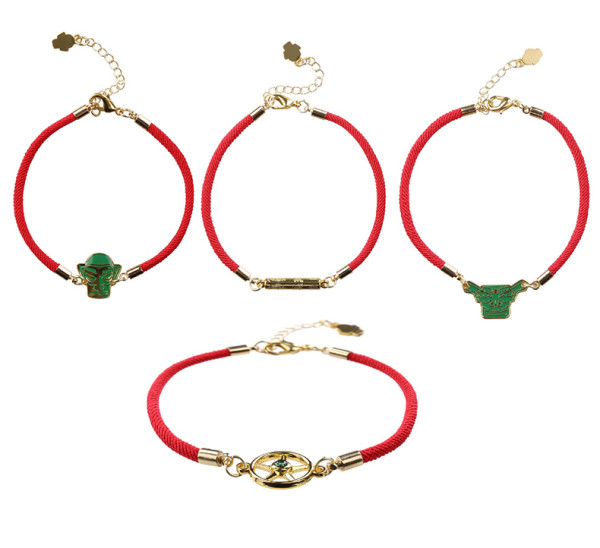 三星堆博物馆手工编织祈福红绳男女本命年转运可调节手链