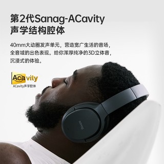 塞那 SANAG B6S PRO头戴式无线蓝牙耳机电竞游戏吃鸡立体声主动降噪耳机通用苹果华为小米手机 黑色